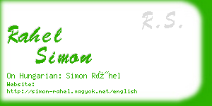 rahel simon business card